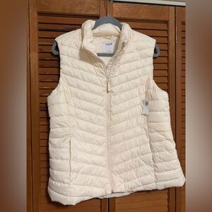 Old Navy Cream Quilted Vest